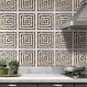 Adesivos de Azulejos Ladrilhos Cartela Mármore Marrom e Branco 10-10x10cm