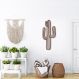 Quadro Escultura Cacto Boho 120x53 Marrom