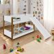 Beliche Escorregador Colchão Infantil Celina Branco e Mel