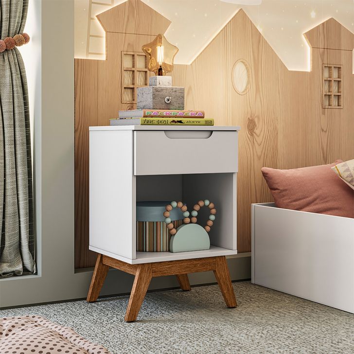Mesa De Cabeceira Infantil Alpi 1 Gv Branca