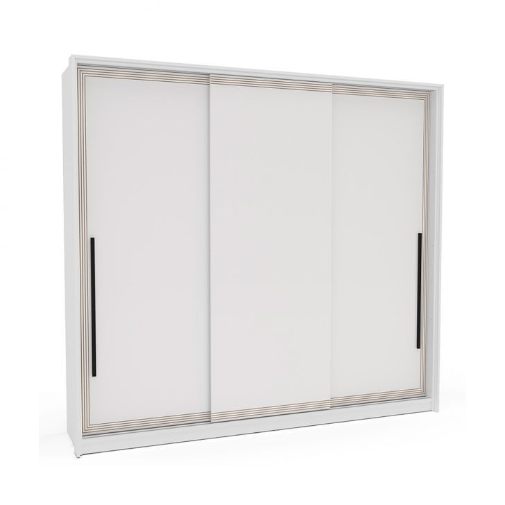 Guarda-roupa Casal Valência 3 Portas 4 Gavetas Branco