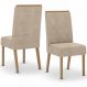 Kit 2 Cadeiras Sala De Jantar Nina Suede Creme Henn
