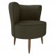 Poltrona Decorativa Pes Palito Savana Veludo Light Marrom Claro Milani Store