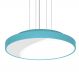 Lustre Pendente Redondo 7652 3 Lâmpadas E27 Azul