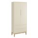 Guarda-Roupa Retrô 2 Portas Classic New Areia Fosco com Natural - Reller