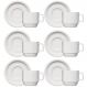 Jogo 6 Xícaras de Café com Pires de Porcelana 65ml Classe Única Iguaçu Germer Branco