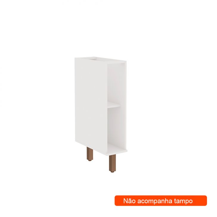 Balcão De Cozinha Iluminada Branco 20 Cm