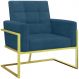 Poltrona com Base de Ferro Dourada Reforçada para Recepção MOBLAN decor