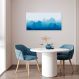 Quadro Horizonte Blue Mountain 100x50 Filete Branco