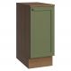 Balcão de Cozinha 35 cm 1 Porta Rustic/Verde Vik Madesa