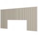 Cabeceira Casal Ripada Limoeiro com Frame Off White