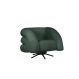 Poltrona Decorativa Giratória Micheli Veludo Verde - Montanaris Decor