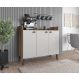 Buffet Aparador Off White Com 3 Portas Espaçoso Para Sala De Estar Luxo Ay