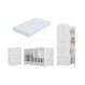 Quarto Infantil Completo com Berço 3 em 1 com Colchão Incluso Multimóveis MP4354 Branco/Colorido