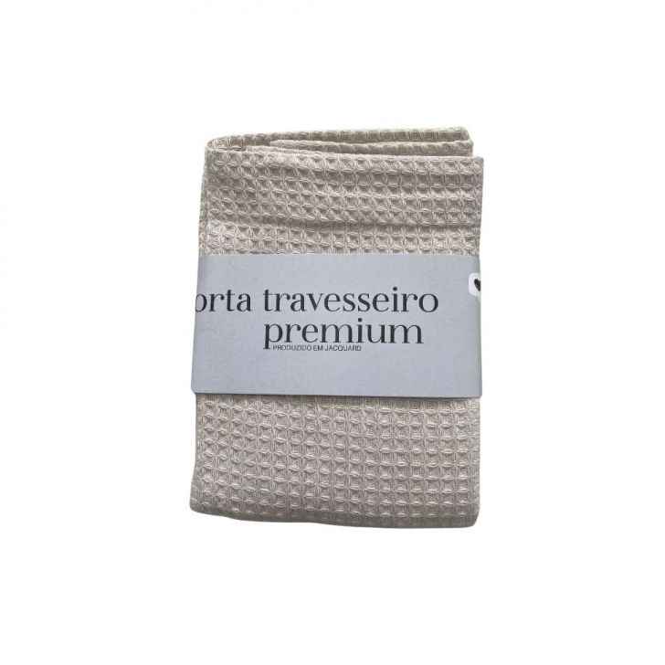 Porta Travesseiro Waffle Bege Claro 55x75 cm