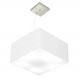 Pendente Quadrado Md-4195 Cúpula em Tecido 25-40x40cm Branco - Bivolt