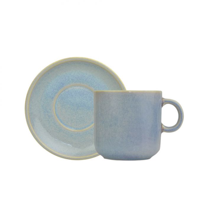 Xícara de Chá com Pires Bold Azurita