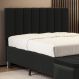 Cabeceira Nashira 195 para Cama King A-012 Couro Preto Aradecor