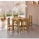 Conjunto Mesa Nogueira De Madeira Maciça 88x88 + 4 Cadeiras Madeira Para Cozinha Sala De Jantar Sfa