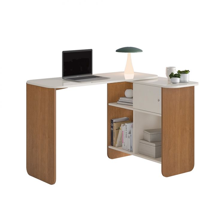 Escrivaninha Nomad 1 PT Cinamomo e Off White