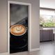 Adesivo de Porta Cappucino com Desenho de Coração-83X210Cm