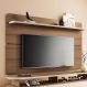 Painel Suspenso Decorativo Curv 1.8 TV até 70 Polegadas Sala Estar Castanho/OffWhite G26 - Hb Móveis