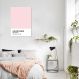 Quadro Color Card Rose Quartz 86x60 Filete Branco