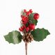 Kit 12 Ramo Artificial Frutas Vermelhas Decoração Natal 20cm