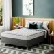 Cama Box com Colchão Viúva Howie Misto D45 (17x128x188) Branco e Cinza