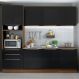 Cozinha Completa Madesa Lux com Armário e Balcão 7 Portas 3 Gavetas - Rustic/Preto