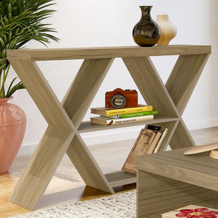 Aparador Sala de Estar 110cm 1 Prateleira Jhonny Carvalho A09 - Mpozenato