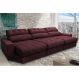 Sofá Retrátil e Reclinável com Molas Ensacadas Cama Inbox Master 3,82m Tecido Suede Vinho