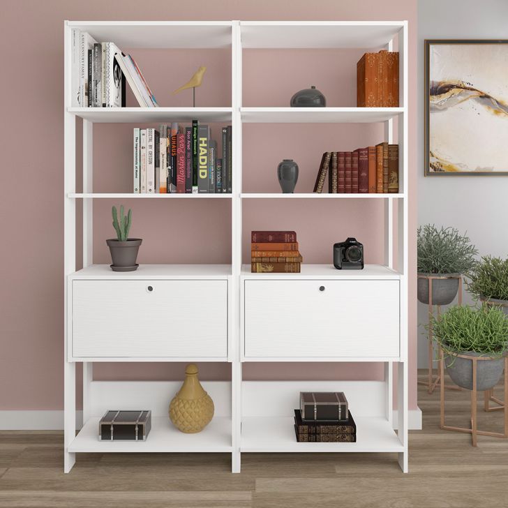 Conjunto com 2 Estantes Match 2 PT Branco