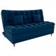 Sofa Cama 2 Lugares 185 cm Duda Veludo E433 Azul Milani Store