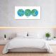 Quadro Mapa Mundi Globos Draw Art 86x43 Caixa Branco