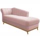 Recamier Vanessa 140cm Lado Direito Suede Rosê - Amarena Móveis