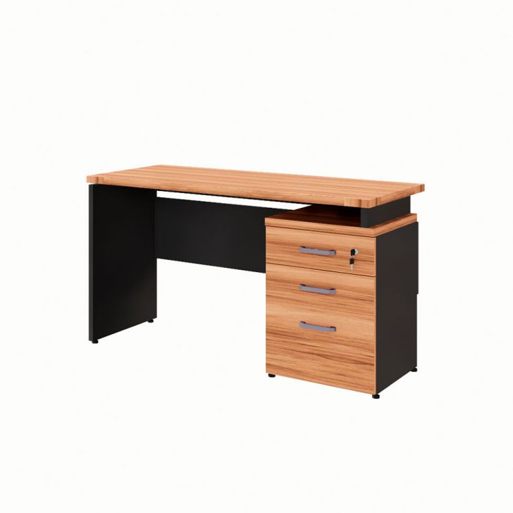 Escrivaninha Yaris 3 GV Nogal Sevilha e Preta 135 cm