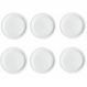 Conjunto de 6 Pratos Rasos Classe Única Iguaçu de Porcelana Germer Branco