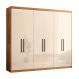 Guarda-Roupa Casal Venice 6 Portas 2 Gavetas Amêndola e Off White