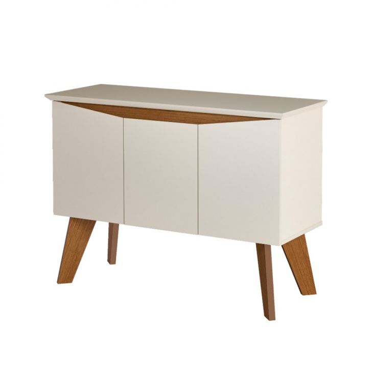 Buffet Oásis 3 Portas Off White e Cinamomo