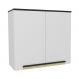 Armário Aéreo Manhattan 2 Portas Branco Ártico 80 cm