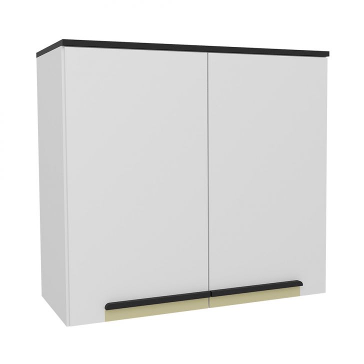 Armário Aéreo Manhattan 2 PT Branco Ártico 80 cm