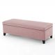 Recamier Bau Julia 1,60m Suede Rosa Bebe - Inova Decor