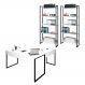 Conjunto Escritório 3 peças 1 Mesa em L e 2 Estantes Studio Industrial M18 Branco - Mpozenato