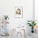 Quadro Drawn Mulher Confiante 86x60 Filete Marrom