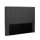 Cabeceira Verona Para Cama Box King 195 cm Suede Preto - D'Rossi
