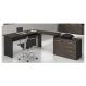 Mesa p/ Escritório 1,50 Web30 + Balcão 3gv 1pt Marsala/Preto