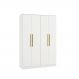 Guarda-Roupa Solteiro Tulia 4 Portas 2 Gavetas Branco