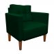 Poltrona Decorativa Lívia Suede Verde Pés Chanfrado D'Rossi