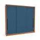 Guarda-Roupa Casal Valência 3 Portas 4 Gavetas Freijó e Azul